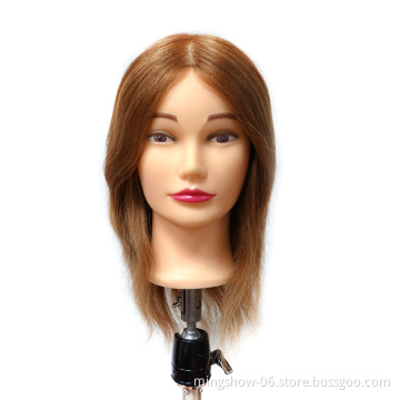 Wholesale price real human hair makeup practice mannequin training head female